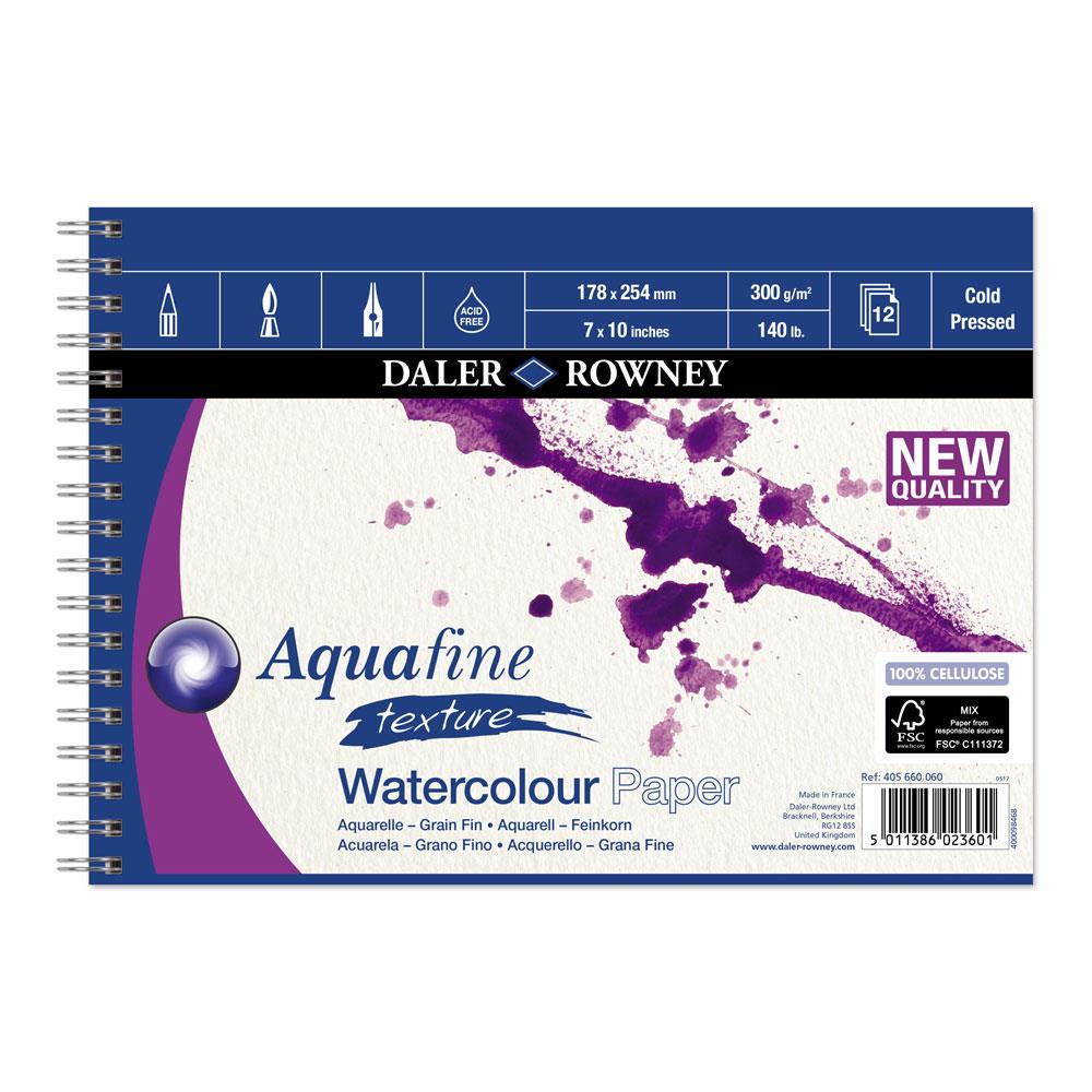 Daler Rowney Aquafine Water Colour Spiral Pad Assorted